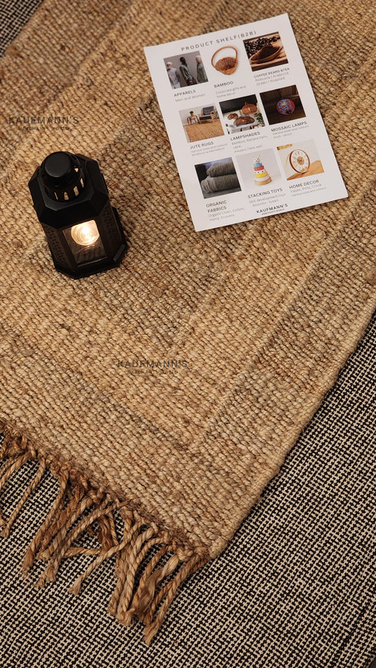 Jute Rug with Fringed Edge – Eco-Friendly