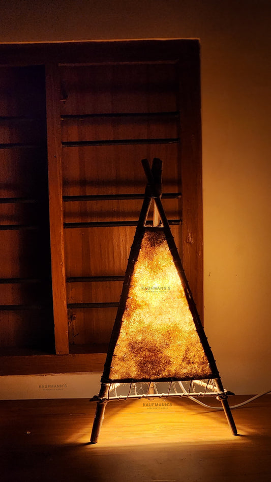 Banana Fiber Table Lamp – Handmade Eco-Friendly