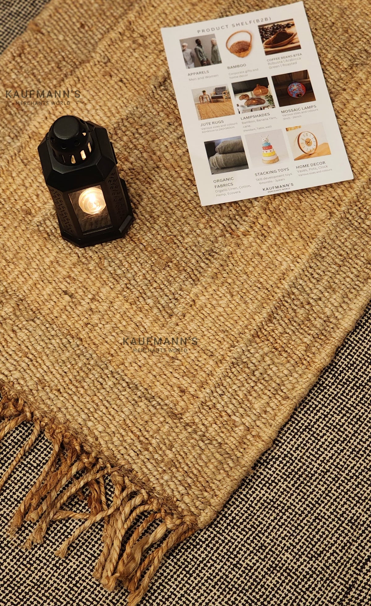 Jute Rug with Fringed Edge – Eco-Friendly