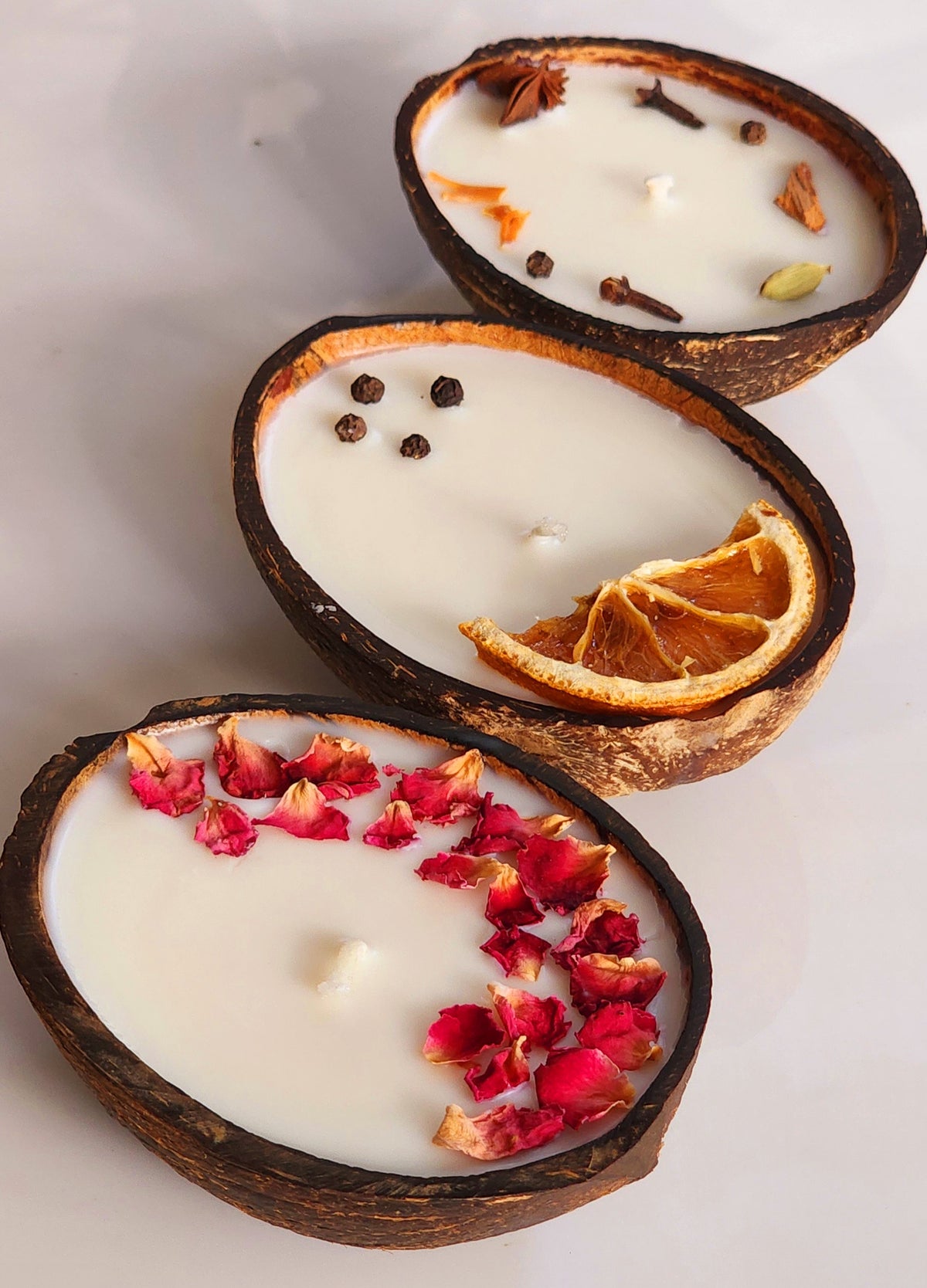 Scented Candles Combo of Three | Coconut Shell Products | UAE