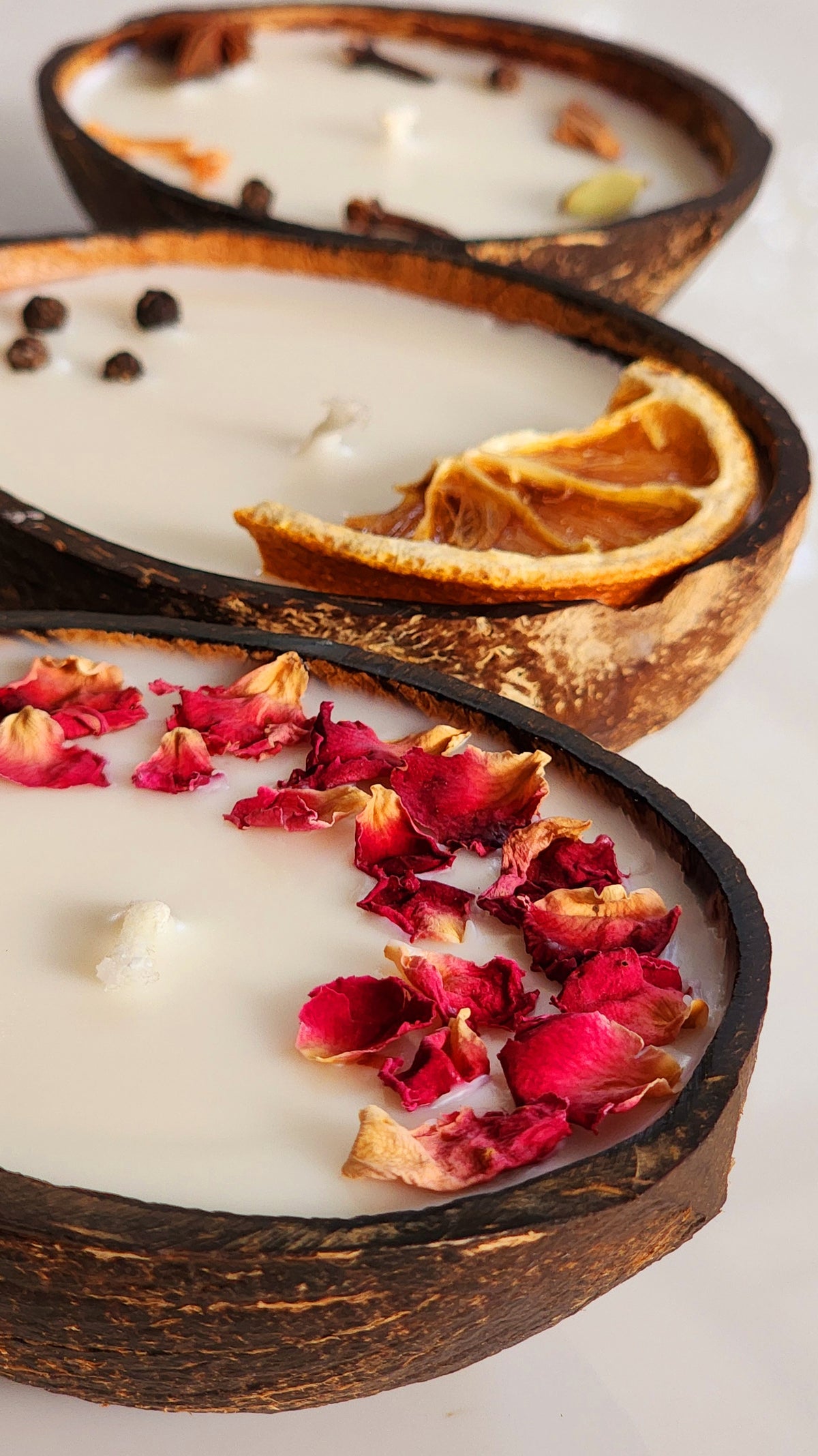 Scented Candles Combo of Three | Coconut Shell Products | UAE